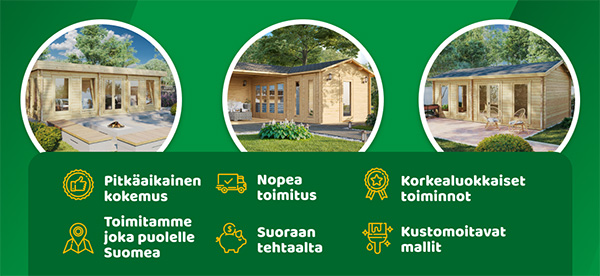 Vierasmajat, piharakennukset, aitat, mökit - Vierasmaja.fi